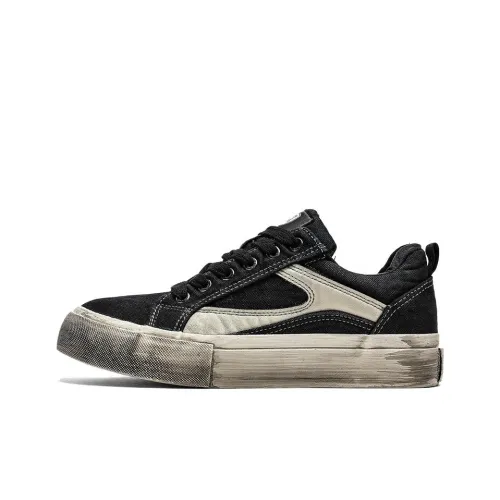 HACKBUTEER Low-Top Canvas Shoes Men's
