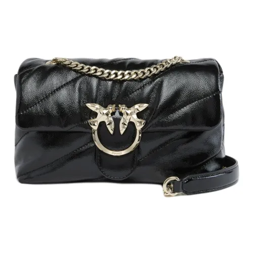PINKO Love Bag Puff Лакированная кожа Вечерняя сумка Сумка через плечо Маленькая Женская Черная