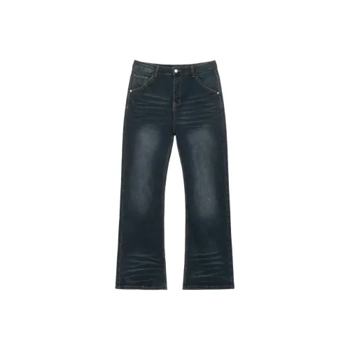 GUAISHOUSHIYANSHI Джинсы голубо-серого цвета унисекс