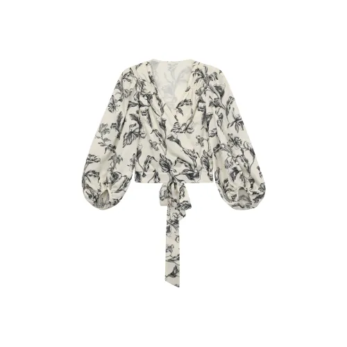 MJTAIYANG Экрю Женские Рубашки