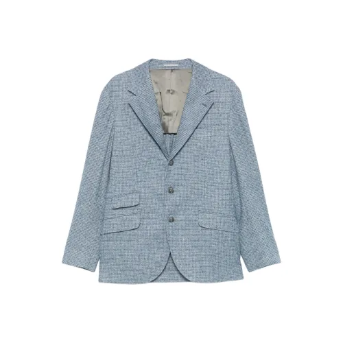 BRUNELLO CUCINELLI SS25 Бизнес-костюм Пальто Мужское Светло-синий