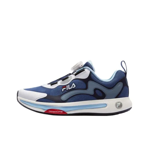 FILA KIDS Microjump Легкий Амортизаторы Низкий Топ Детская Беговая Обувь Железо Синий FILA Белый Подростки