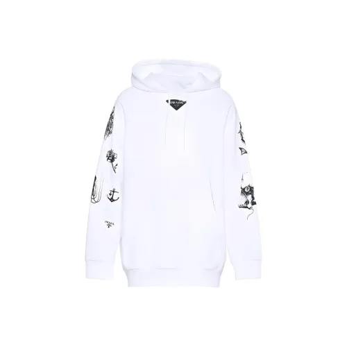 PRADA Белый Мужской Свитшот