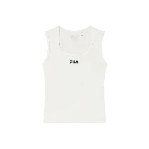 FILA Облачный белый Женские спортивные майки без рукавов