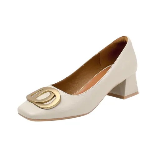 Lanza Грубый каблук Высокие каблуки Женские Бежевый