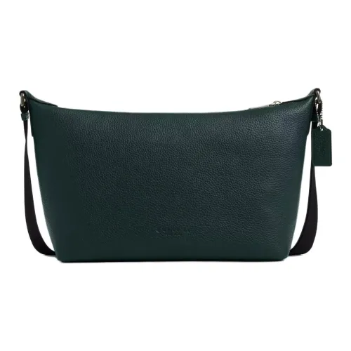 COACH Коровья кожа Сумка через плечо Большая Мужская Deep Циановый Черный