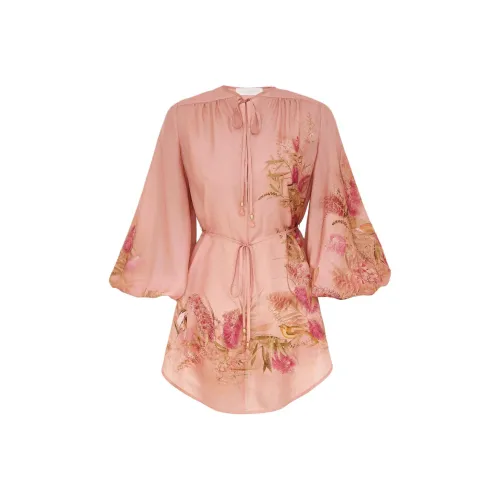 Zimmermann SS25 Рубашка Женская Розовая