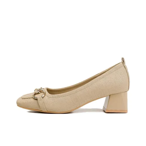 Lanza Грубый каблук Высокие каблуки Женские Абрикос