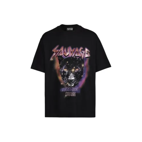VERSACE Мужские черные T-рубашки