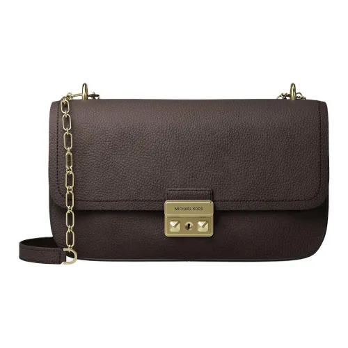 MICHAEL KORS Tribeca Нубук Плечевая Сумка Большая Женская Шоколад