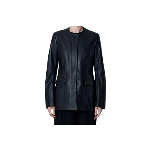 TOTEME Кожа Куртка Женская Черная