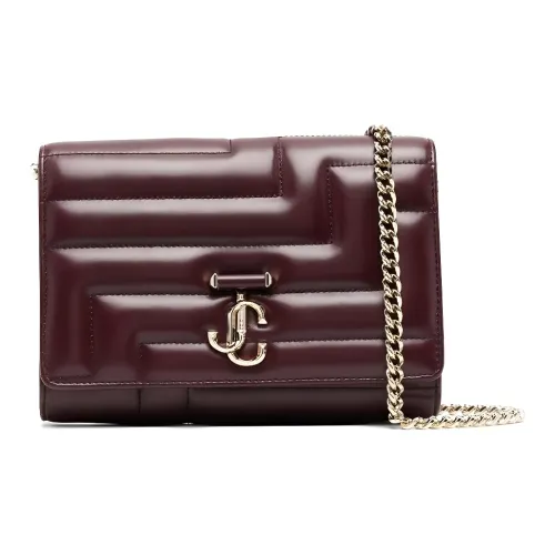 Jimmy Choo Avenue Напп Кожа Одно Плечо Через Плечо Клатч Женский Бордовый