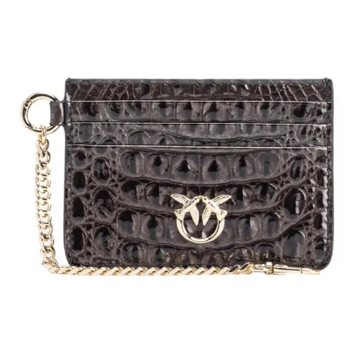 PINKO Galleria Телячья кожа Держатель для карт Женский Темно-серый