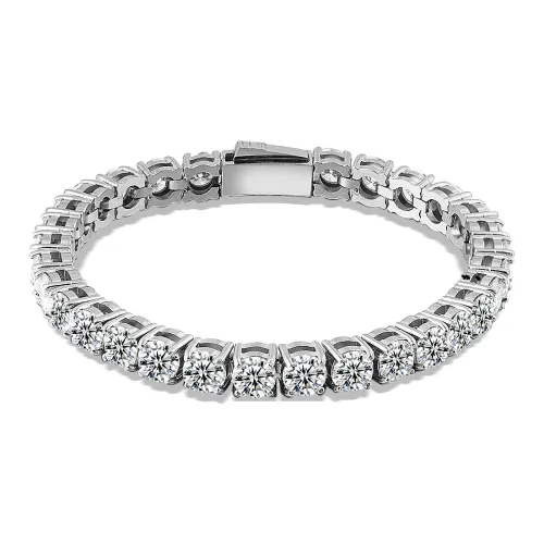 WIC Титановый стальной браслет с муассанитом унисекс