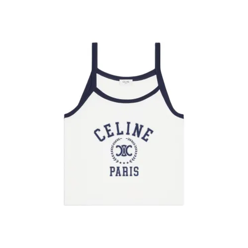 Celine FW25 Майка Женская Неоновый Белый