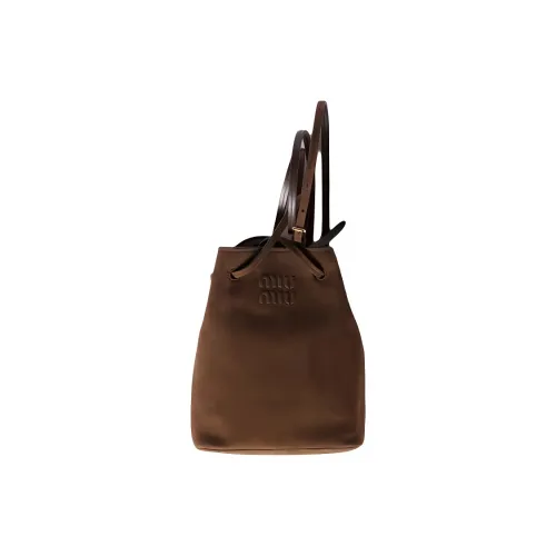 MIU MIU Замша Клатч Женский Темно-Коричневый