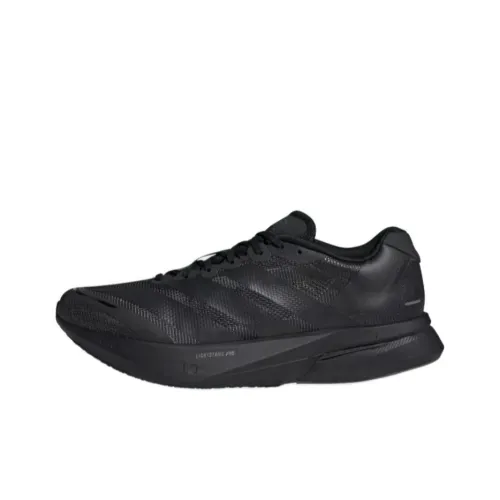 Adidas Adizero Boston 13 Устойчивый к истиранию Низкий Топ Повседневная Обувь для бега на длинные дистанции Спринт Беговая обувь Мужская Черная