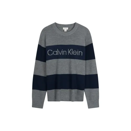 Calvin Klein P7E Синий Серый Полосы Мужские Свитера