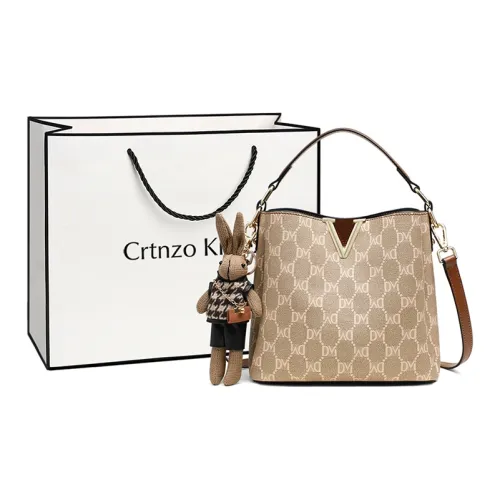 Crtnzo Kroez Сумка из синтетической кожи сумка через плечо сумка через плечо сумка-ведро стандартная женская коричневая