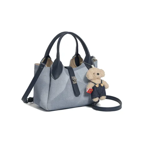 JANITINO ПУ (полиуретан) Сумка Стандартная Женская Синяя