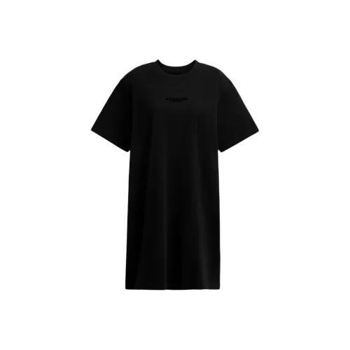 COACH SS25 Короткий рукав Платье Женское Черное