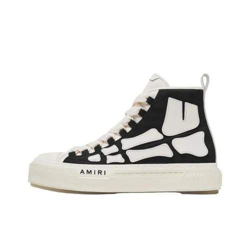 AMIRI High-Top Canvas Shoes Black/White Men's