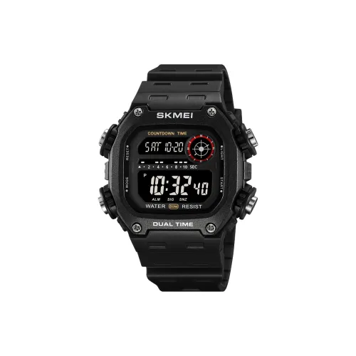 SKMEI Электронный Механизм TPU Ремешок Часы Унисекс Черный Циферблат