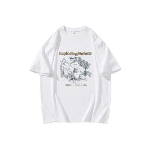 HKRXEC Белый Мужской T-Рубашки