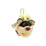 Пчелка Собака [Желтая бабочка, Узел + Желтый фартук + Бежево-желтый браслет-шнурок]