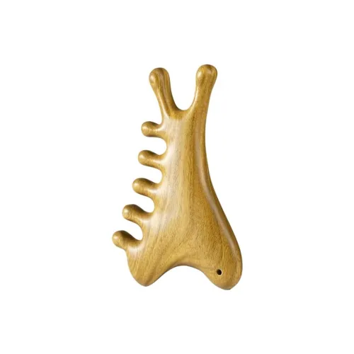 LOVANSO Четырехв-одном Многофункциональный Массажный Гребень Голова Гребень Meridian Гребень Зеленый Сандал Деревянный Гребень