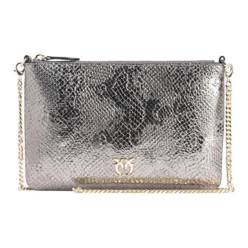 PINKO Galleria Телячья кожа Сумка через плечо Женская серебряная