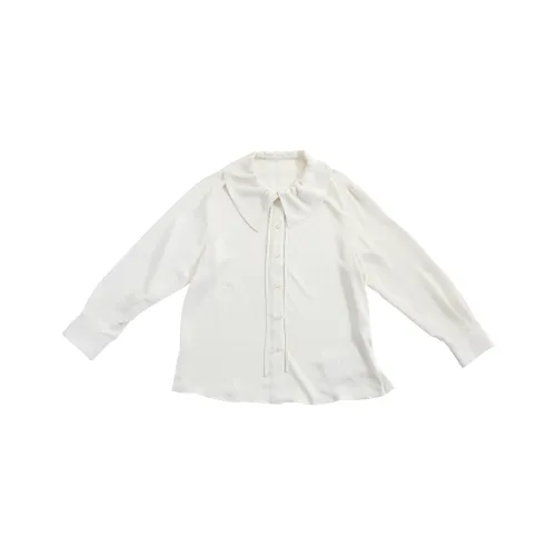 GURUI Винтажный белый 4Q Женские Рубашки