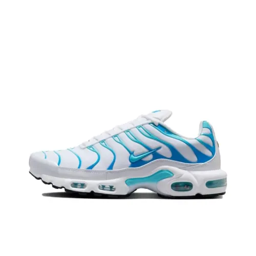 Nike Air Max Plus Abrasion Resistant Низкий Топ Повседневная Обувь Унисекс Белый Синий