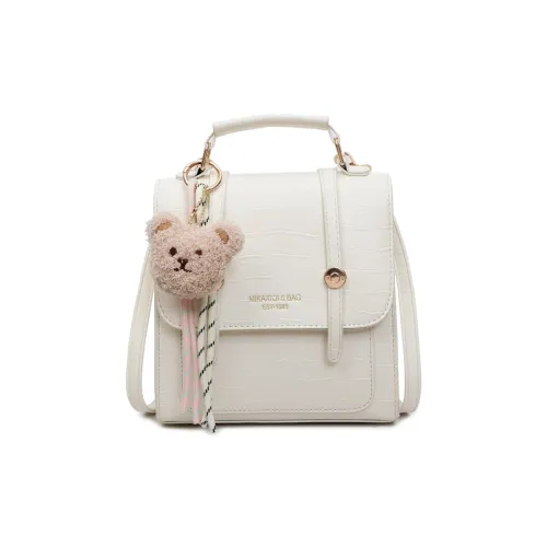 Meow In The Grass ПУ (полиуретан) Рюкзак Женские Экрю Черный Хаки Синий Розовый