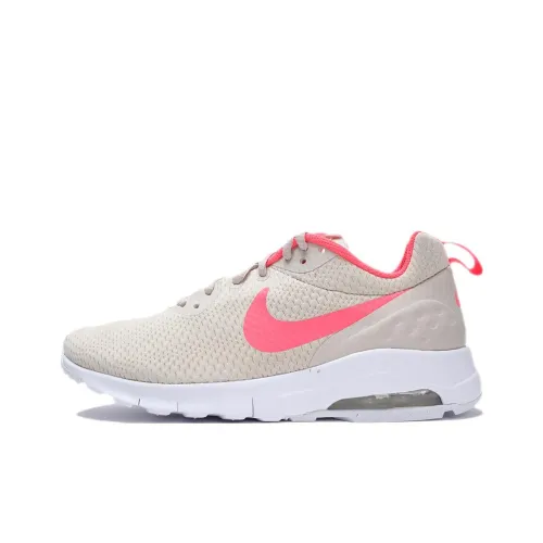Nike Air Max Motion Abrasion Resistant Низкие Беговые Кроссовки Женские Бежевые Розовые Белые