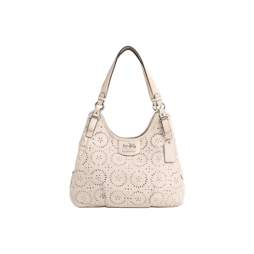 COACH Кожа Хобо Сумка Сумка через плечо Большая Женская Перламутрово-розовая