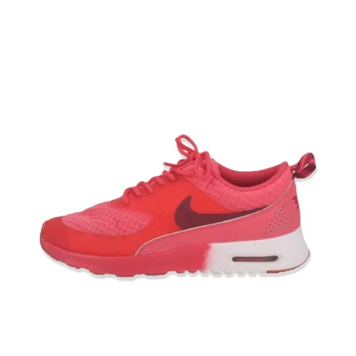 Nike Air Max THEA Аbrasion Resistant Низкие Беговые кроссовки Женские Красные