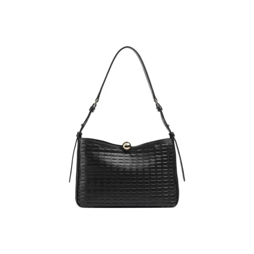 Furla Мягкий Fine Коровья крупнозернистая текстура Сумка через плечо Женская Черная