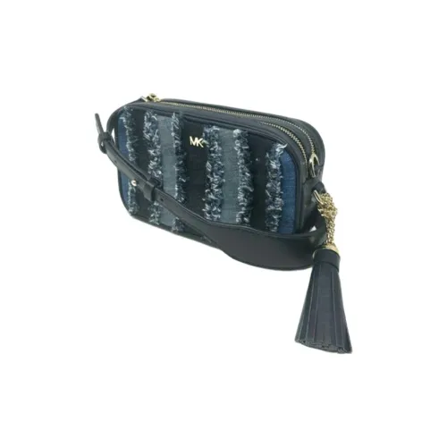 MICHAEL KORS Сумка через плечо с тканью и кожей женская синяя многоцветная