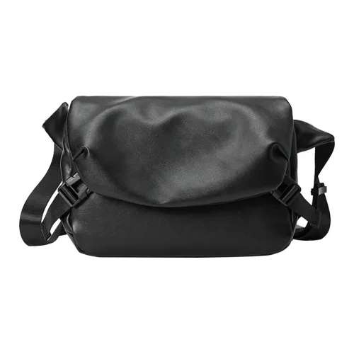 PULUWIRR ПУ (полиуретан) Сумка через плечо Стандартная Унисекс Чисто черный