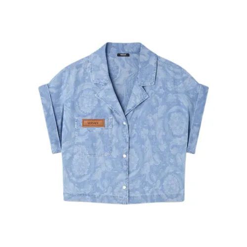 VERSACE Синие Женские Рубашки