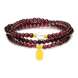 Богатство-Привлекающий Трехслойный Браслет с Бусинами для Накладывания