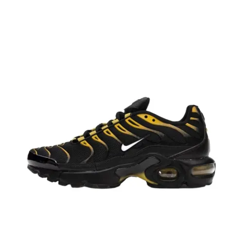 Nike Air Max Plus Устойчивый к истиранию Низкий Топ Детские Лайфстайл Кроссовки Черный Желтый Подростки