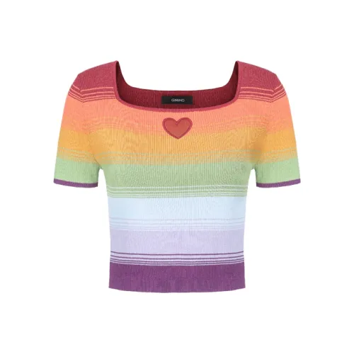 GIMING Многоцветные полосы Женские Трикотаж