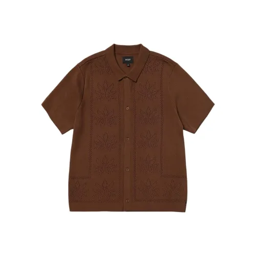 HUF Коричневые унисекс рубашки