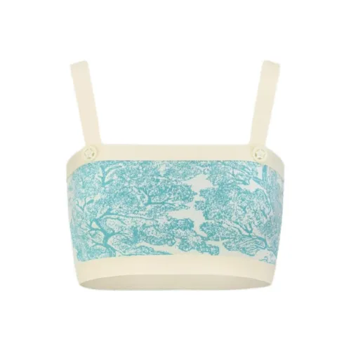 DIOR DIORIVIERA Топ на бретелях Женский Ландыш Зеленый