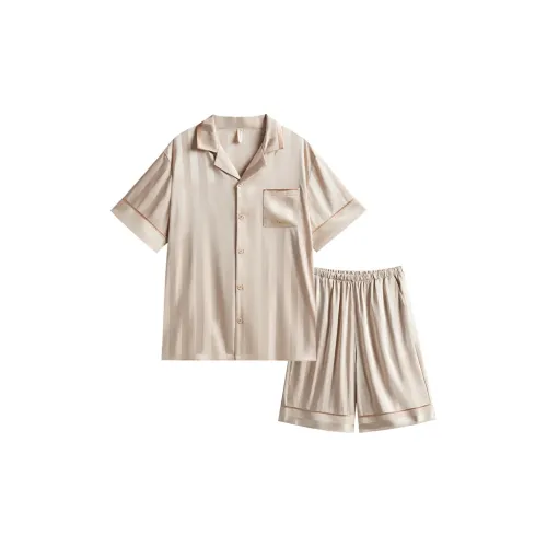 WOLFSFUL LJF4811 Мужской Теплый тон кожи Абрикос Мужской Пижамные комплекты