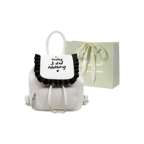 JIANGLIDA ПУ (полиуретан) Рюкзак Стандартный Женский Экрю Розовый Черный