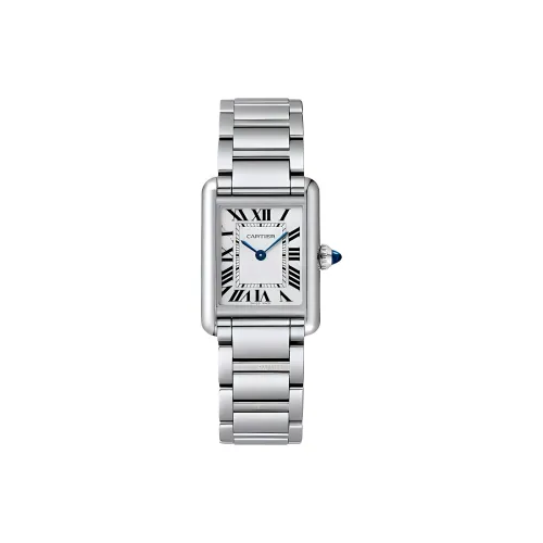 Cartier Светлый Кварцевый Механизм Женские Часы TANK DE 29,5mm*22mm Белый