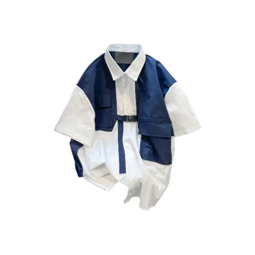 YOUSEKOO Синий Унисекс Рубашки